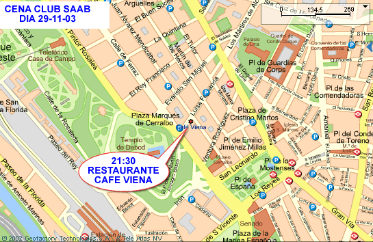 Plano de situacion del restaurante y los parkings cercanos :P